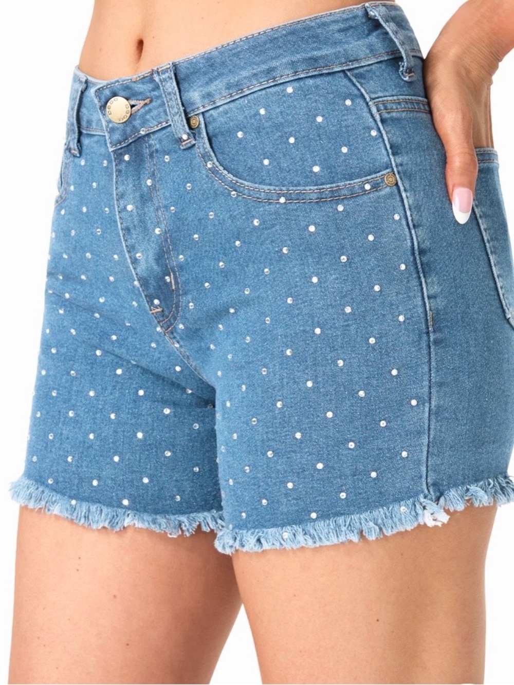 Women’s bebe Mid Rise Sparkle Shorts